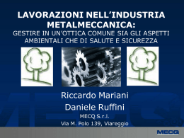 Lavorazioni nell`industria metalmeccanica