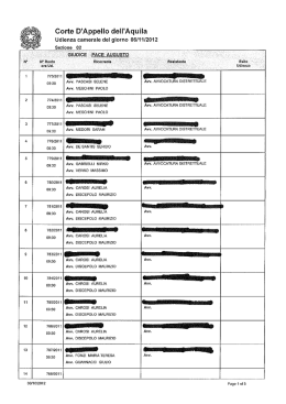 Corte D`Appello dell`Aquila - Ordine degli Avvocati di Pescara