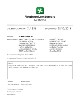 D.G.R. n. 856 del 25/10/2013 - ASL della provincia di Sondrio