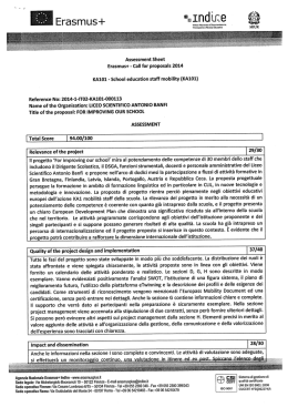 Assessment Sheet Erasmus+ - Call for proposals 2014