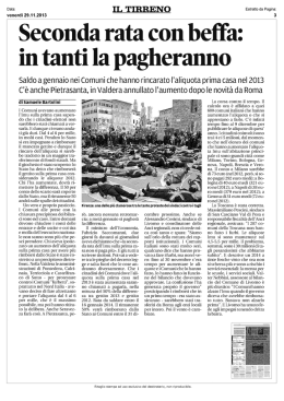 Seconda rata con beffa: in tanti la pagheranno