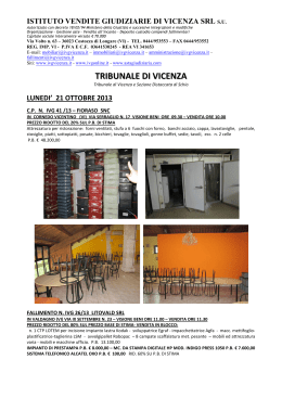 TRIBUNALE DI VICENZA - Istituto Vendite Giudiziarie di Vicenza