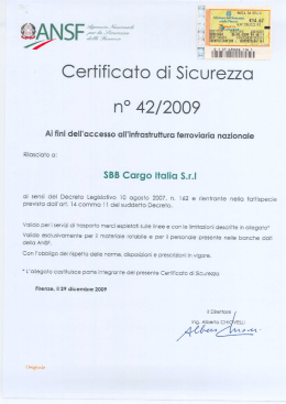 CdS 42/2009 SBB Cargo Italia Srl