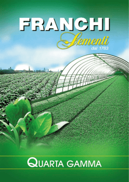 Page 1 Page 2 Page 3 e appositamente per la IV gamma. Sementi