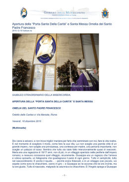 e Santa Messa Omelia del Santo Padre Francesco