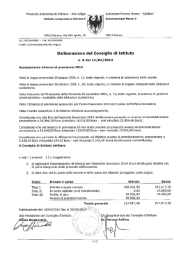 delibera n. 8 CONSIGLIO DI ISTITUTO
