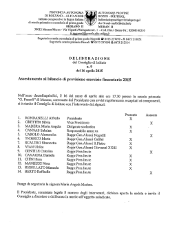 Delibera N 9 anno2015 - Istituto Comprensivo Merano 2