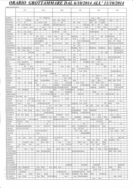 Page 1 &Uuml;RARIO GR 10T T AMMARE DAL 6/1 0/2014 ALL` ŕ11/10