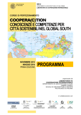 programma - laboratorio di cooperazione internazionale laboratory