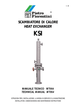 scambiatore di calore heat exchanger ksi manuale