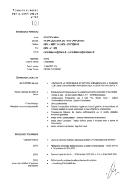 Cv Sindaco De Socio
