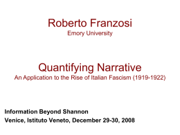 Roberto Franzosi Quantifying Narrative