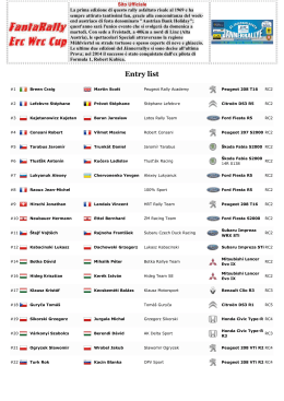 Entry list - Rallysport