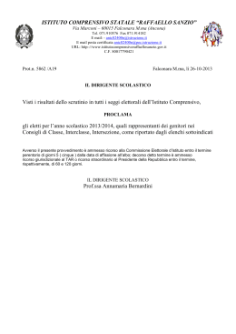 Proclamazione eletti 2013-14 - Istituto Comprensivo Raffaello