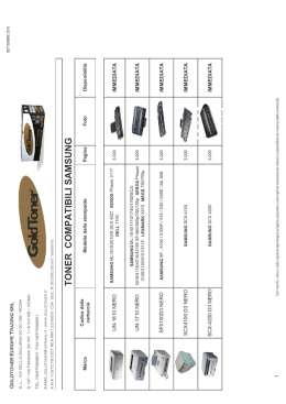 Scarica il catalogo prodotti Gold Toner compatibili Samsung