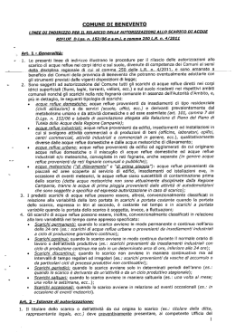 Linee di indirizzo per la richiesta e rilascio delle autorizzazioni allo