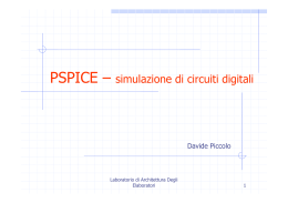 PSPICE – simulazione di circuiti digitali