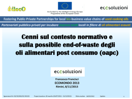 OILECO_Presentation_Ecomondo2013_Francisci