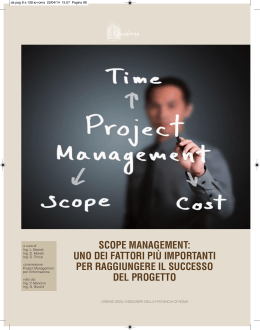 scope management - Rivista - Ordine degli Ingegneri della Provincia
