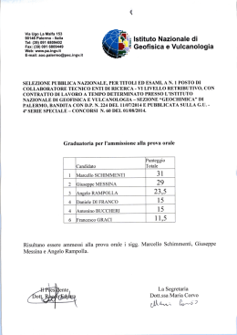 l`lgli Istituto Nazionale di - Istituto Nazionale di Geofisica e