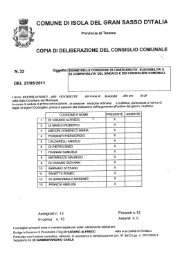 Il COMUNE DI ISOLA DEL GRAN SASSO D`ITALIA