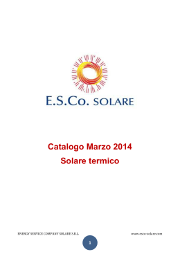 Catalogo Solare Termico - Marzo 2014