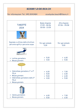 SCOOBY.DOO BEACH TARIFFE 2014
