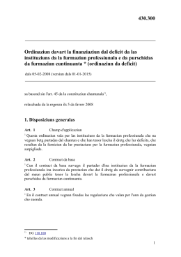 Ordinaziun davart la finanziaziun dal deficit da las