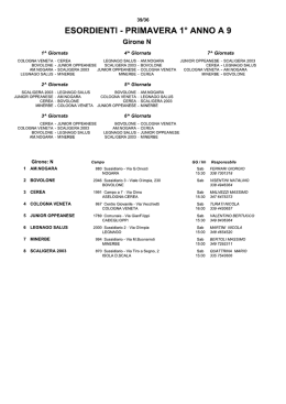 Esordienti 1°A a 9 2001