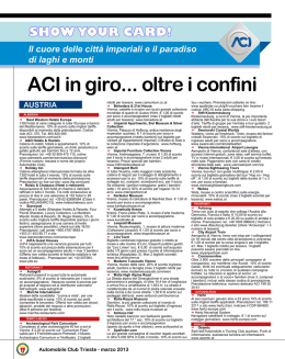 Scopri tutti i vantaggi Show Your Card riservati ai Soci in Austria