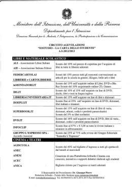 Scaricate la comunicazione con l`elenco delle