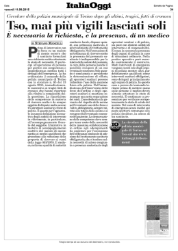 Tso, mai pi&ugrave; vigili lasciati soli