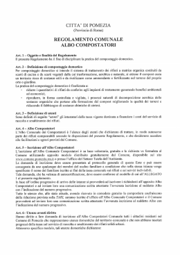 Regolamento comunale Albo Compostatori