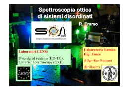 Spettroscopia ottica di sistemi disordinati