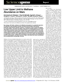 Low Upper Limit to Methane Abundance on Mars