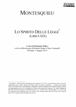 Lo spirito delle leggi