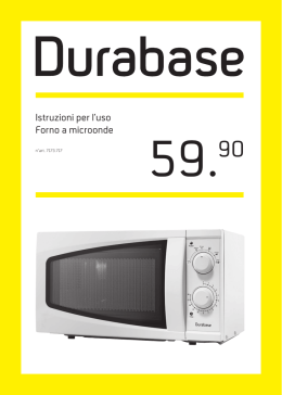 Istruzioni per l`uso Forno a microonde - Migros