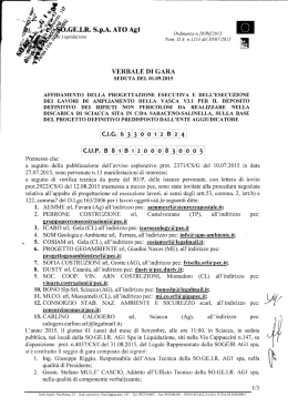 verbale di gara - seduta 01.09.2015