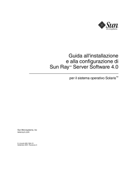 Sun Ray Server Software 4.0 Installation and Configuration Guide