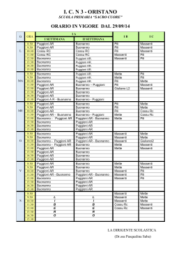 ORARI PRIMARIA 2014 2015