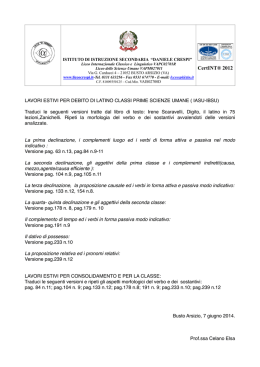 Lavori estivi latino(1ASU