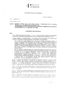 SETTORE ECOLOGIA ED ENERG&Egrave;A