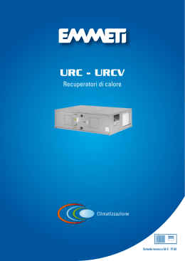 Recuperatori di calore URC - URCV