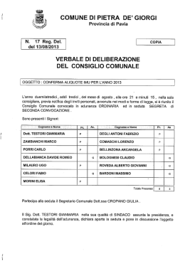 aliquote IMU 2013 - Comune di Pietra de` Giorgi