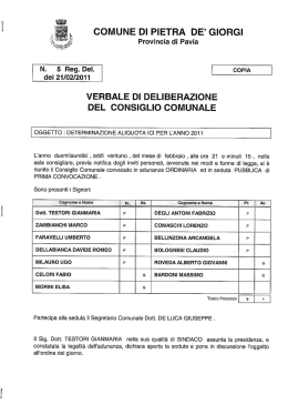 Determinazione aliquota Ici per l`anno 2011