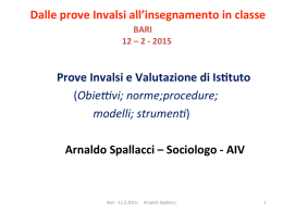 Scarica qui le slide dell`intervento di Arnaldo Spallacci