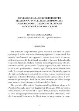 riflessioni sull`errore di diritto quale capo di nullità