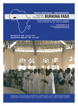 mai_2008 - Associazione Amici del Burkina Faso