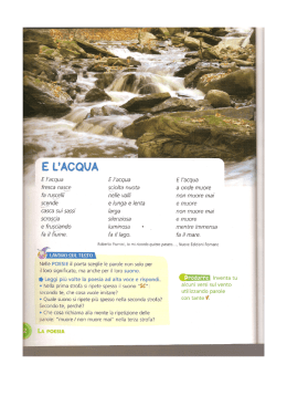 E L`ACQUA - Chi legge… sogna!