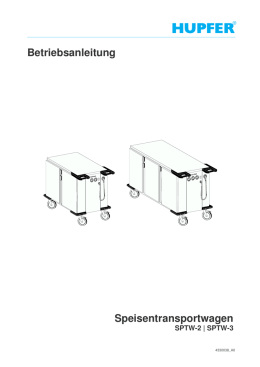 Betriebsanleitung Speisentransportwagen